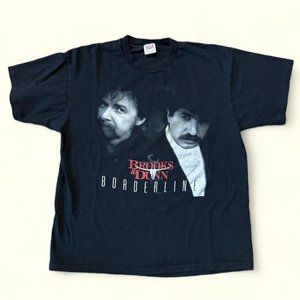 Vintage 90s Brooks and Dunn Borderline Tee XL